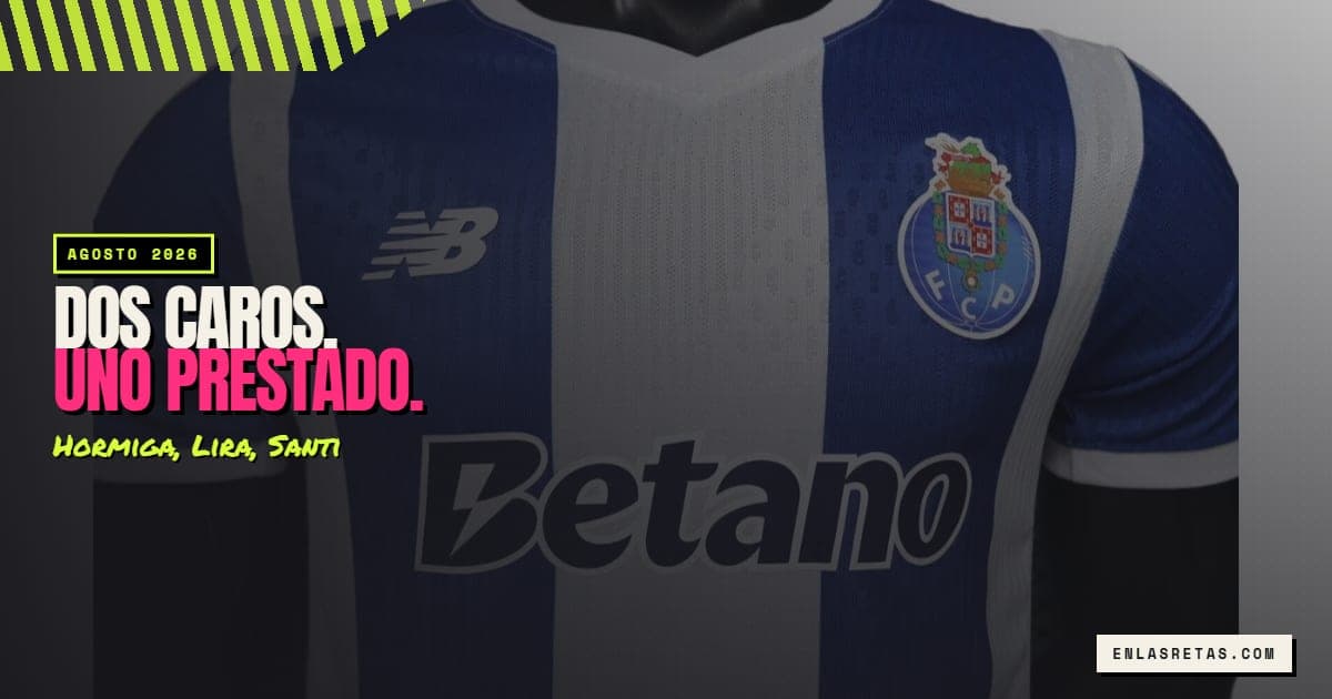 Playera local del Porto, destino de Santi Giménez en agosto 2026.