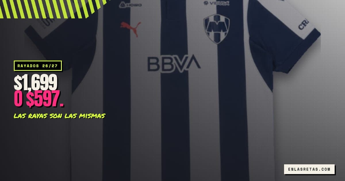 Playera local de Rayados 2026/27.