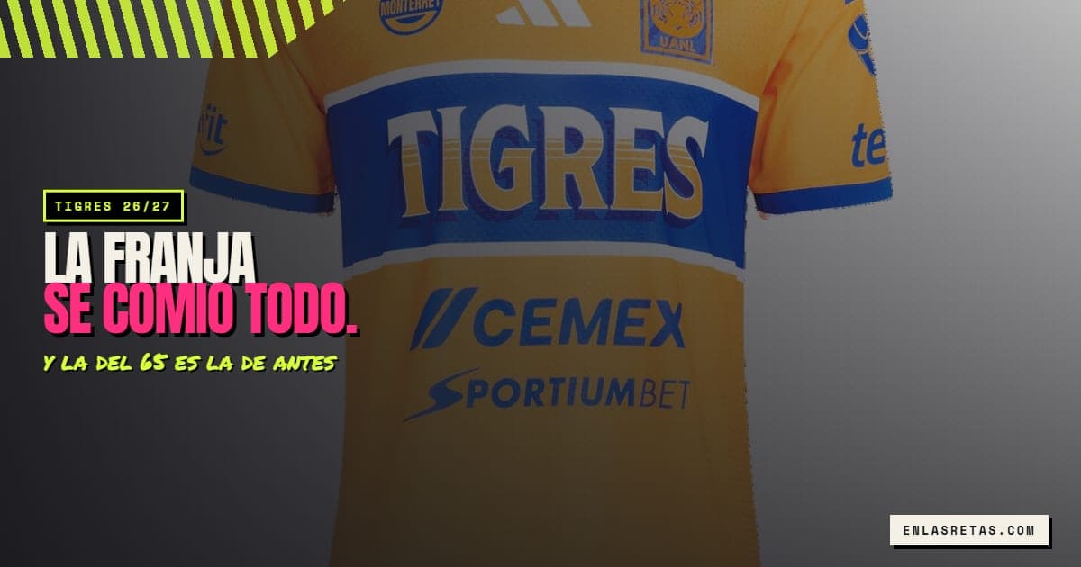 Playera local de Tigres 2026/27.