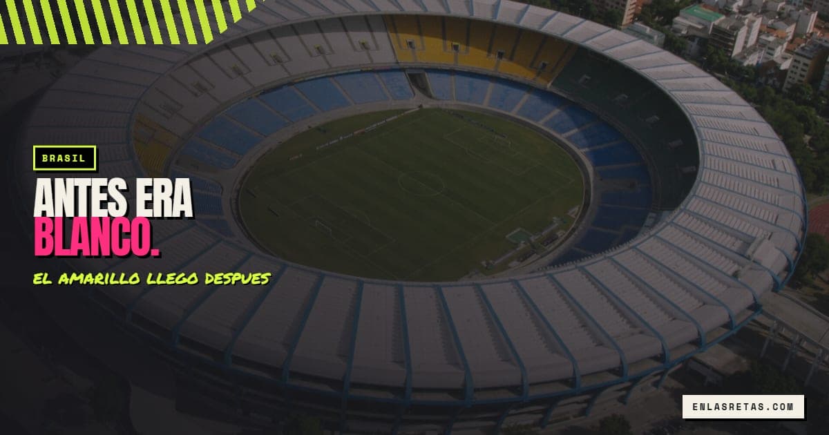 Maracaná visto desde el aire, asientos amarillos.