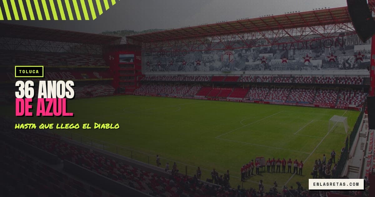 Estadio Nemesio Díez con el letrero Diablos Rojos.