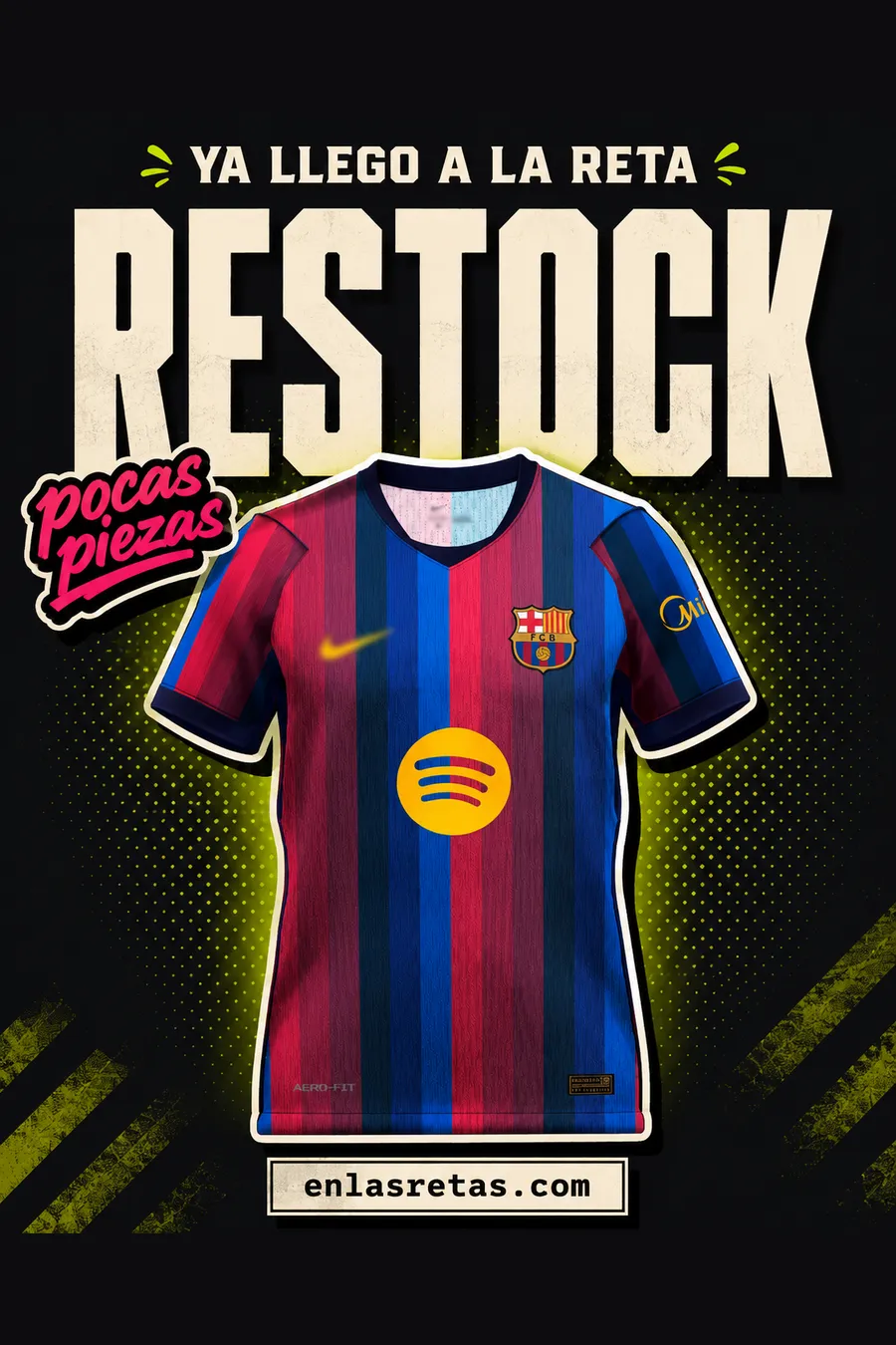 Ya llegó a la reta — restock del jersey local del FC Barcelona 2026/27, pocas piezas