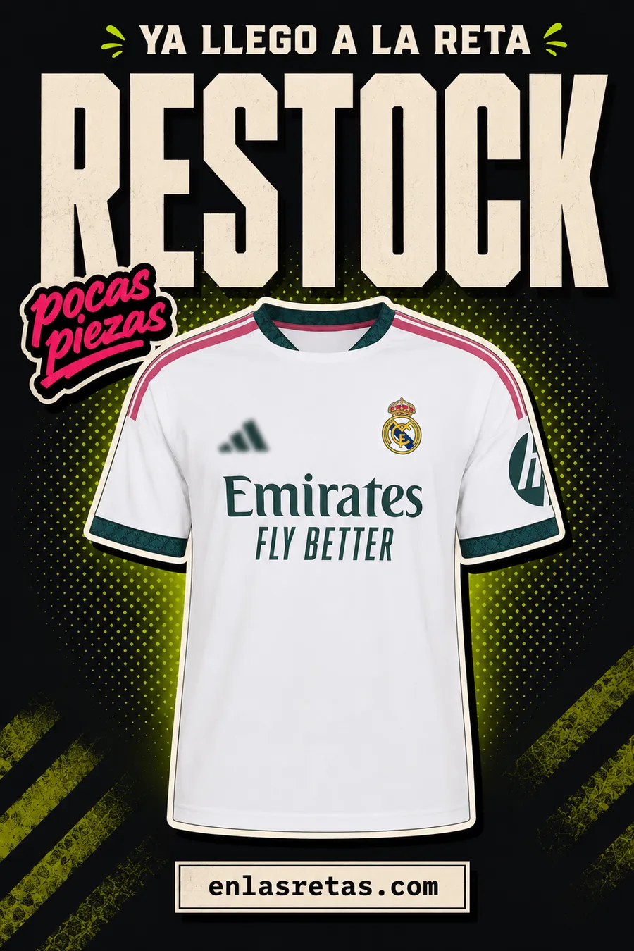 Ya llegó a la reta — restock del jersey local del Real Madrid 2026/27, pocas piezas